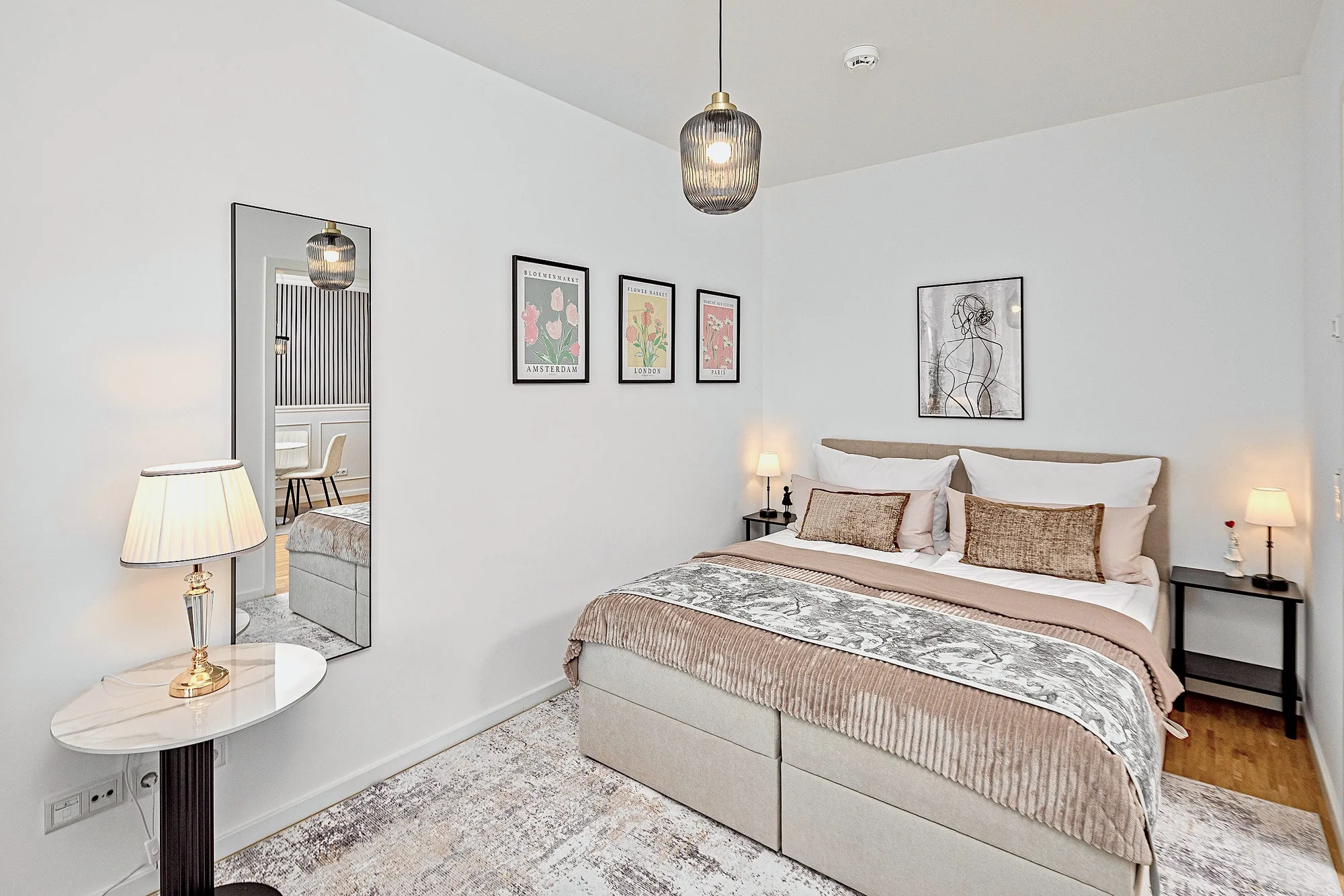 Schlafzimmer im Boutique-Apartment Art Déco in Dresden