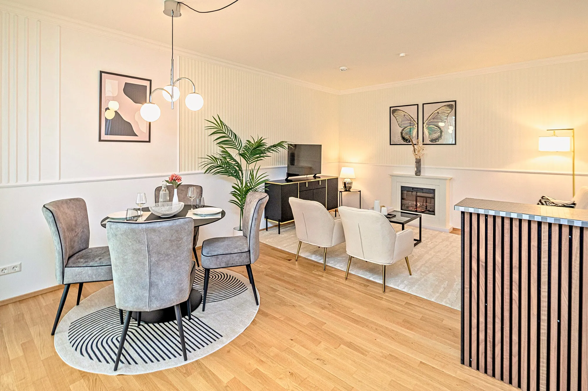 Wohnbereich im Boutique-Apartment Beletage in Dresden
