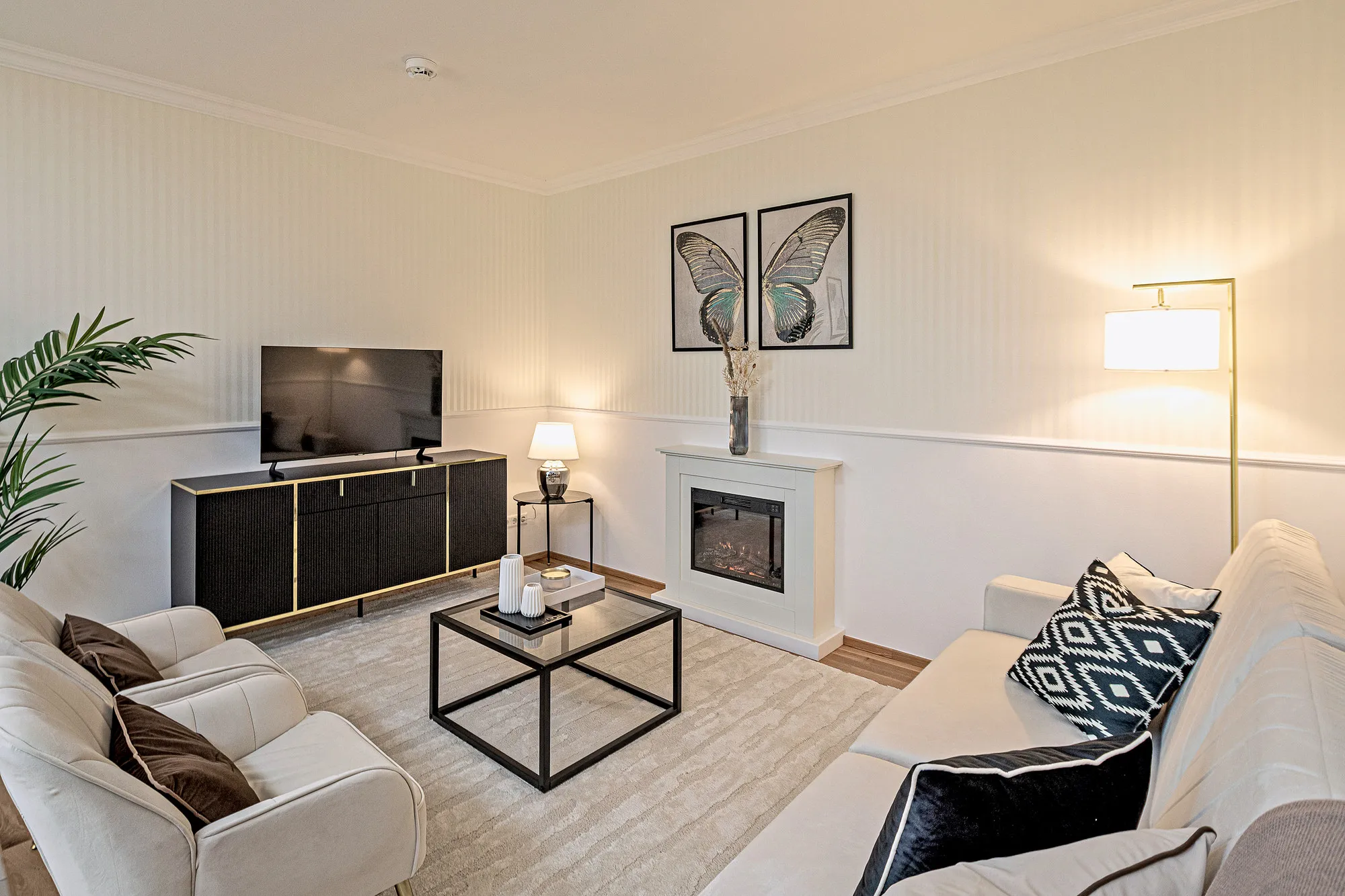 Wohnbereich im Boutique-Apartment Beletage in Dresden