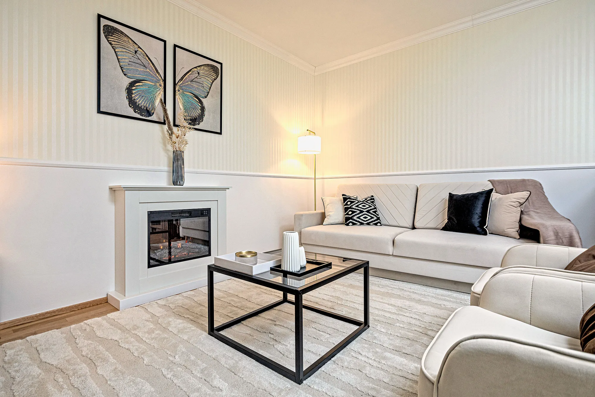 Wohnbereich im Boutique-Apartment Beletage in Dresden