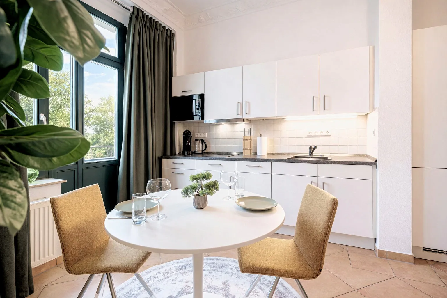 Essbereich im Boutique-Apartment Green I in Dresden