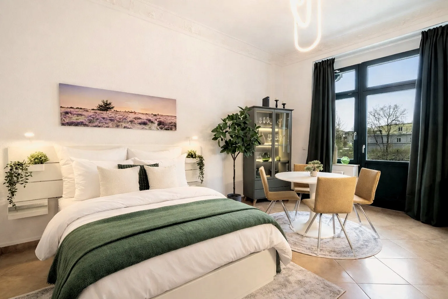 Schlafzimmer im Boutique-Apartment Green I in Dresden