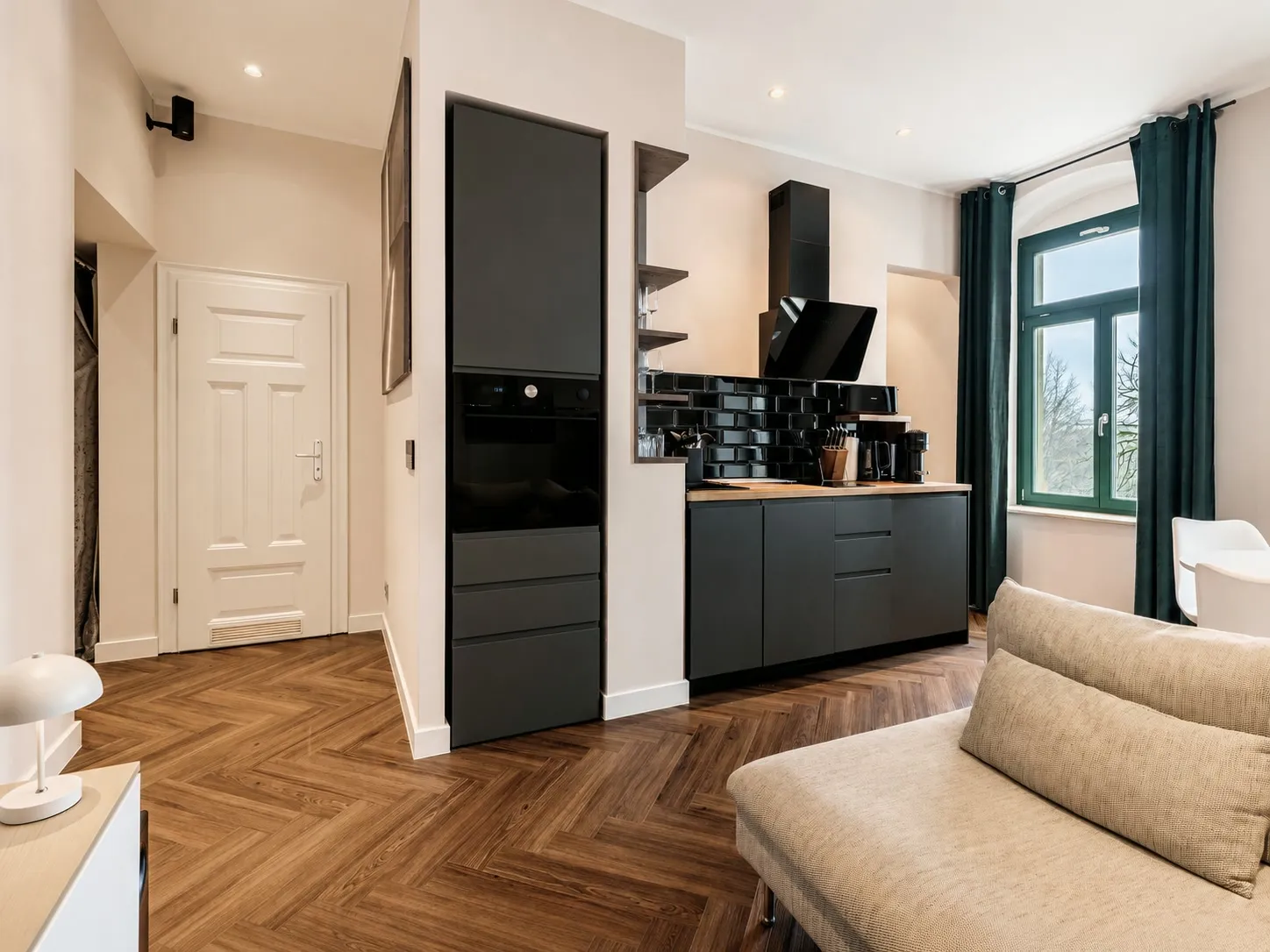 Küche im Boutique-Apartment Green II in Dresden