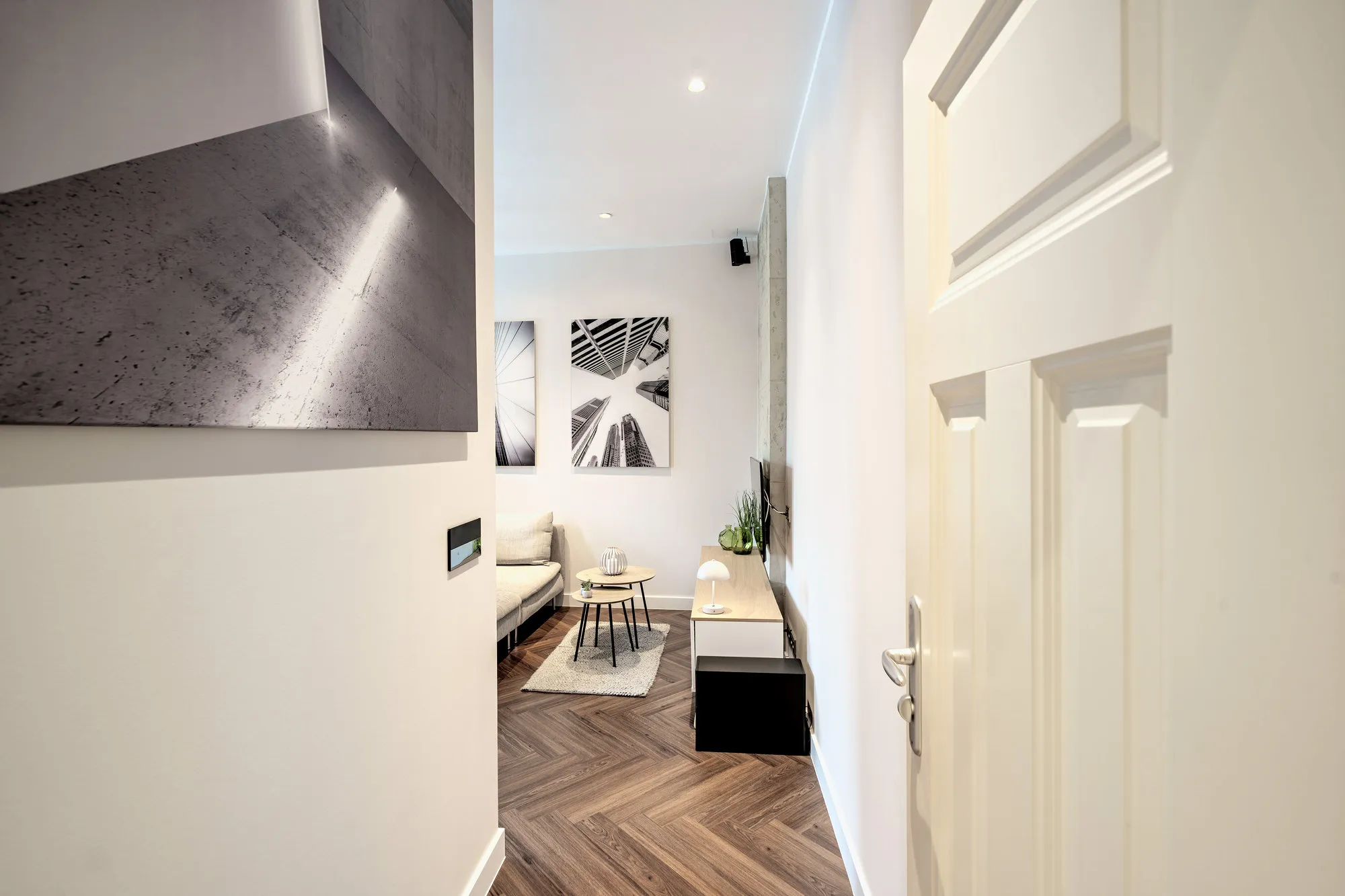 Wohnbereich im Boutique-Apartment Green II in Dresden