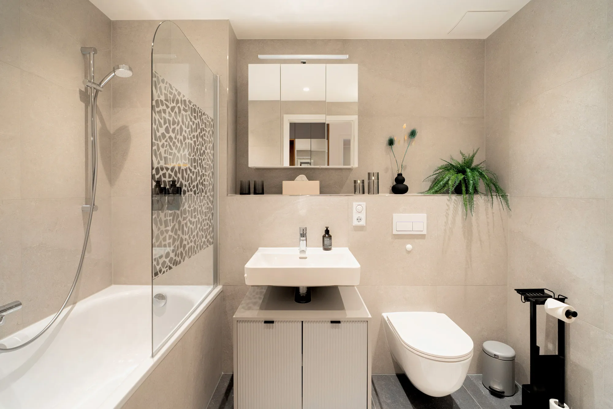 Badezimmer im Boutique-Apartment Marina Garden in Dresden