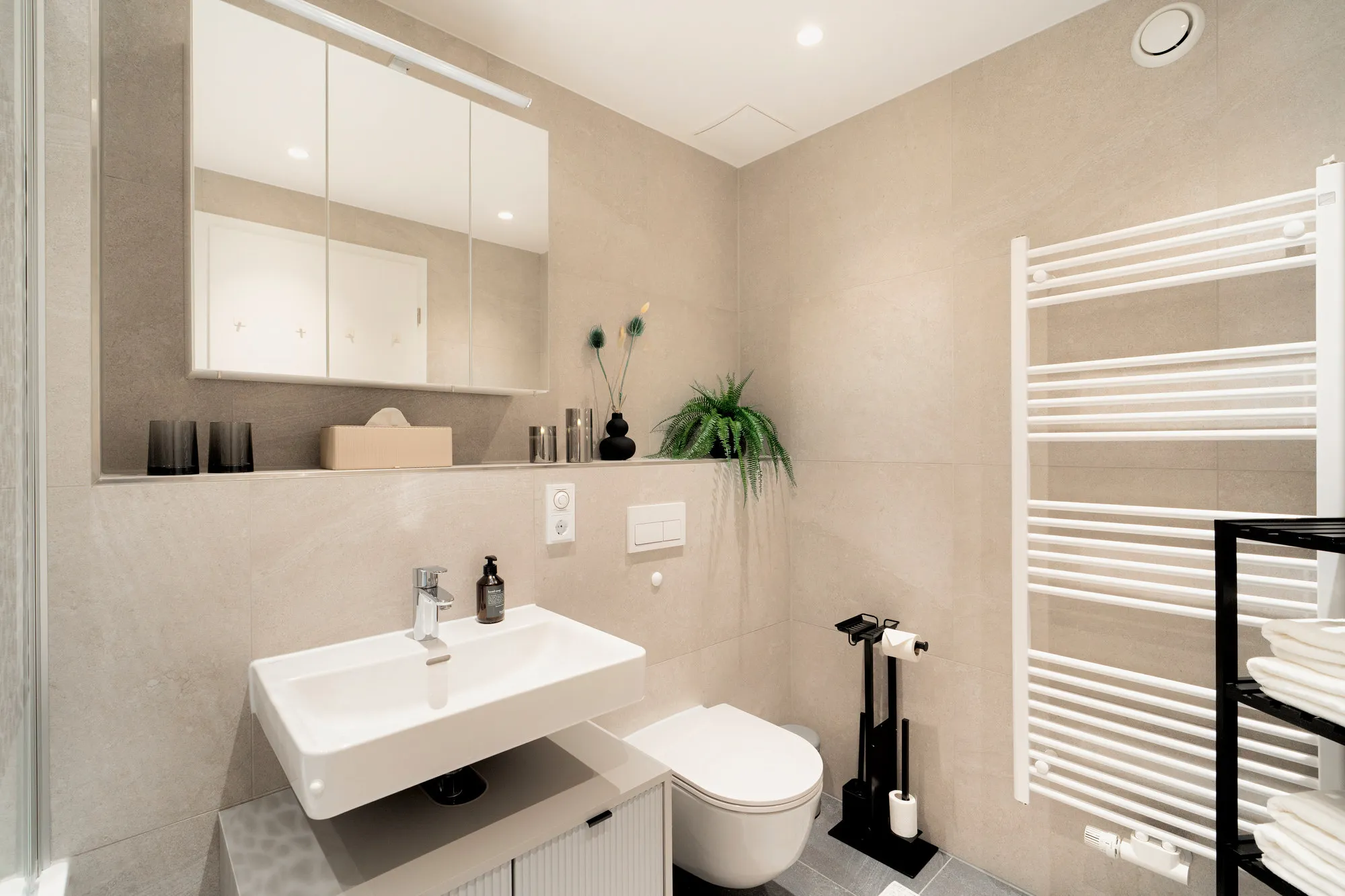 Badezimmer im Boutique-Apartment Marina Garden in Dresden