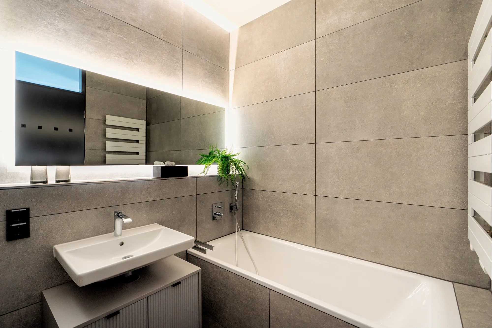 Badezimmer im Boutique-Apartment Promenadenquartier in Dresden