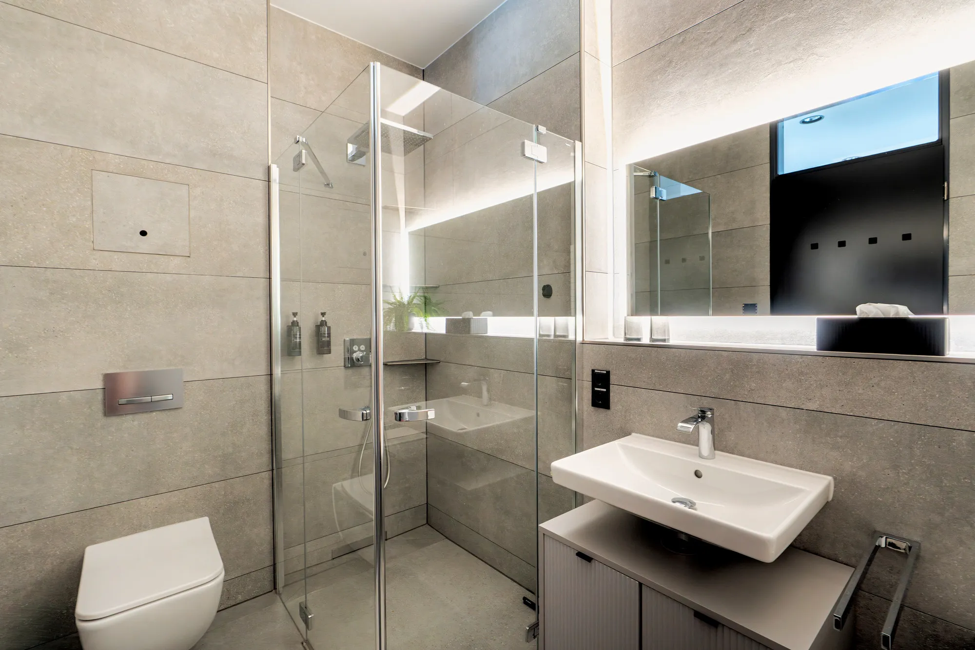 Badezimmer im Boutique-Apartment Promenadenquartier in Dresden