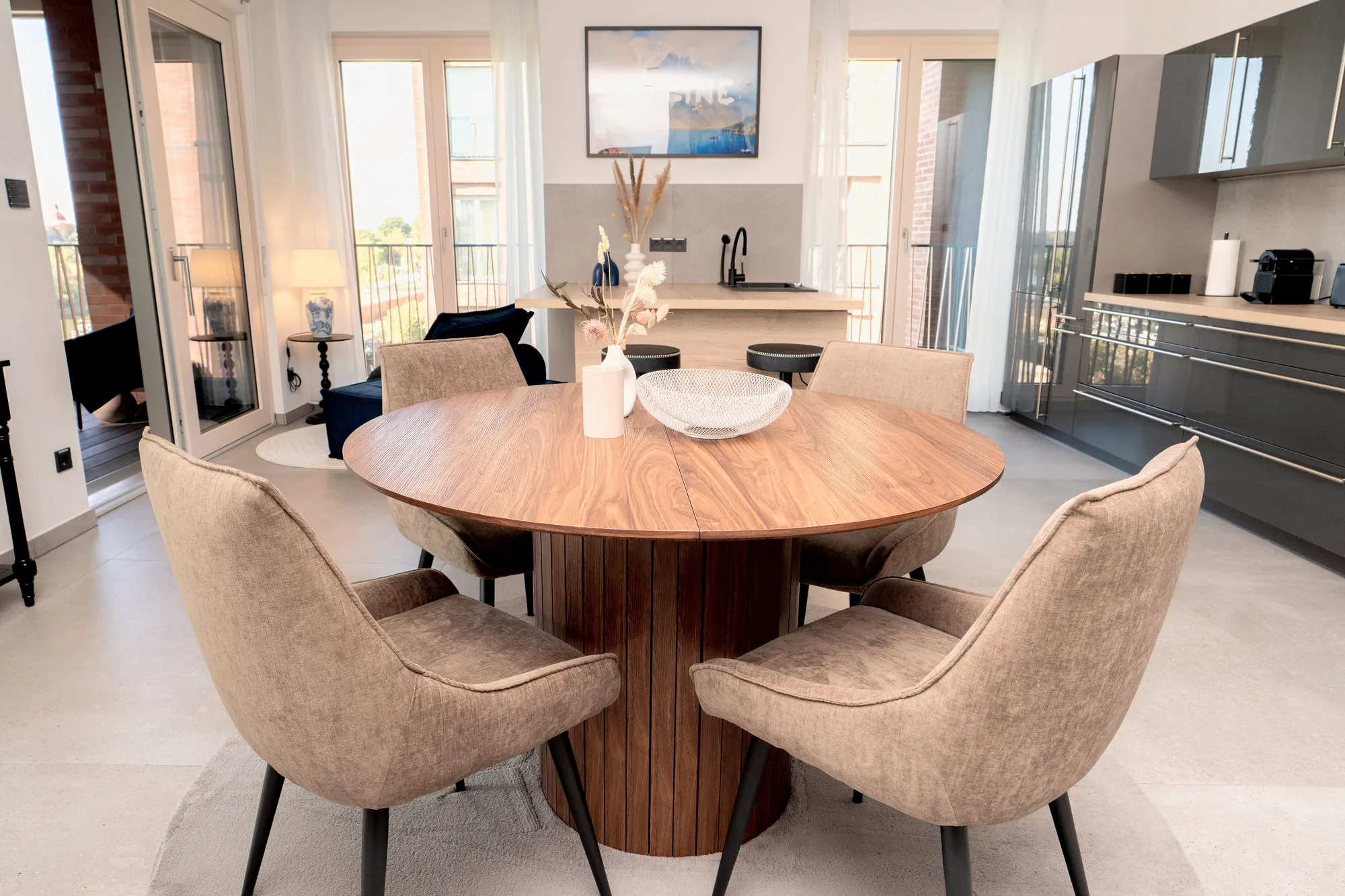 Essbereich im Boutique-Apartment Promenadenquartier in Dresden