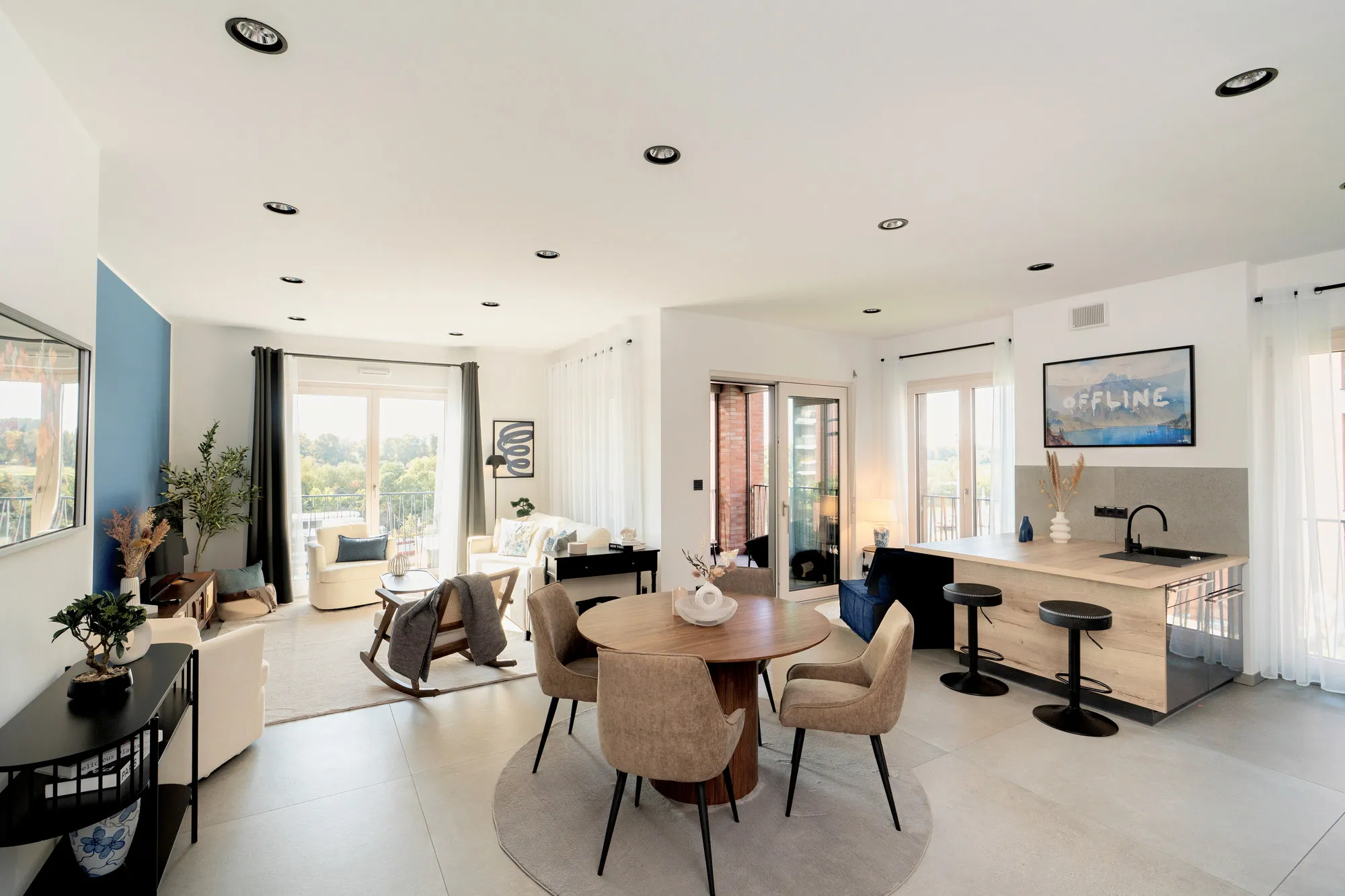 Essbereich im Boutique-Apartment Promenadenquartier in Dresden