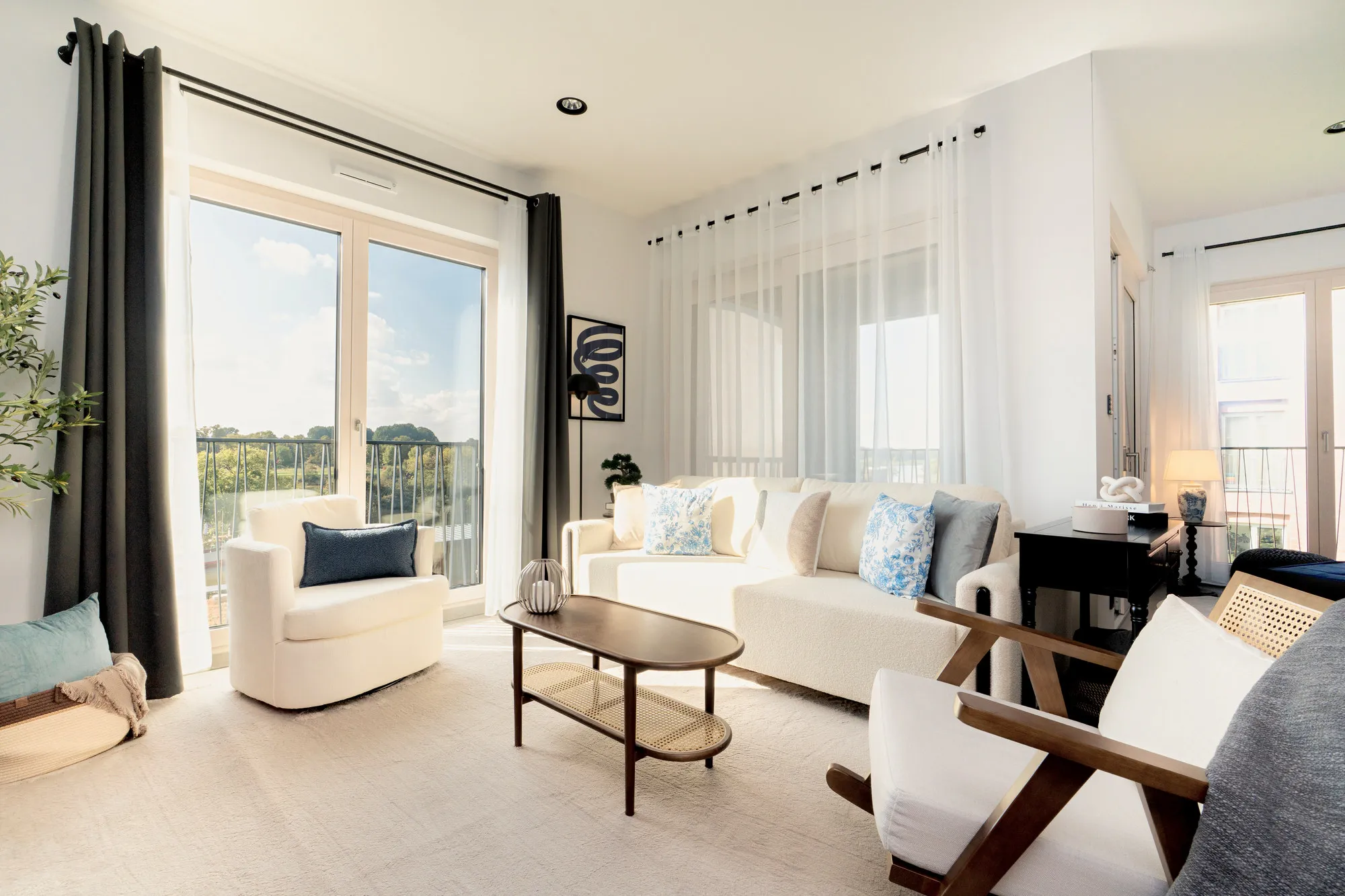 Wohnbereich im Boutique-Apartment Promenadenquartier in Dresden