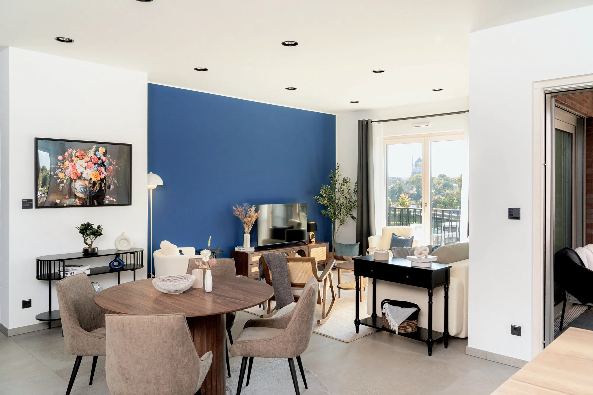 Wohnbereich im Boutique-Apartment Promenadenquartier in Dresden