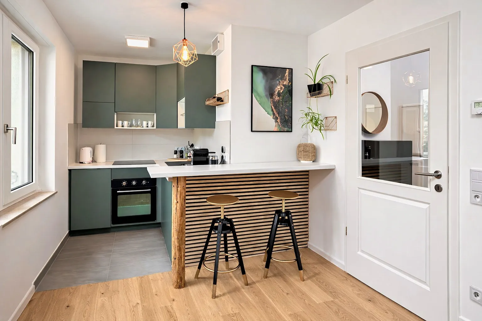 Küche im Boutique-Apartment Stadtquartier in Dresden